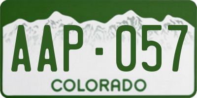 CO license plate AAP057