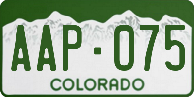 CO license plate AAP075
