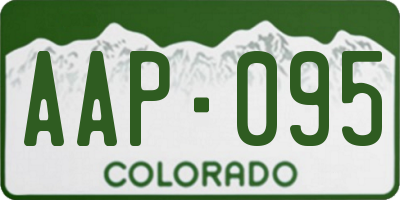 CO license plate AAP095