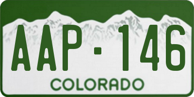 CO license plate AAP146