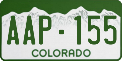 CO license plate AAP155