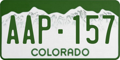 CO license plate AAP157