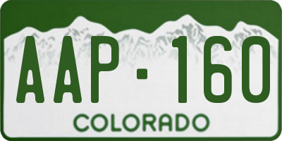 CO license plate AAP160