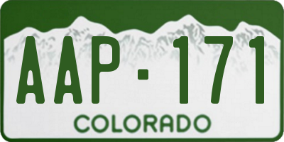 CO license plate AAP171