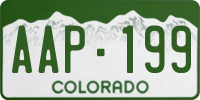 CO license plate AAP199