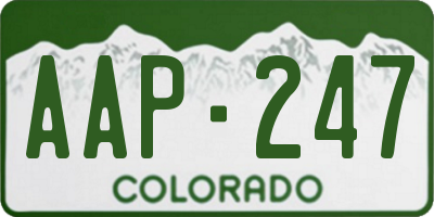 CO license plate AAP247