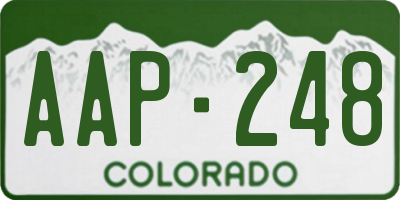 CO license plate AAP248