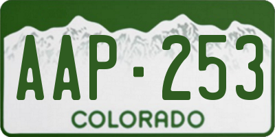 CO license plate AAP253