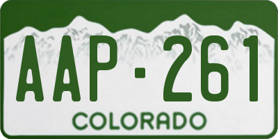 CO license plate AAP261