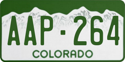 CO license plate AAP264