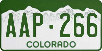 CO license plate AAP266