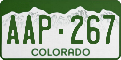 CO license plate AAP267