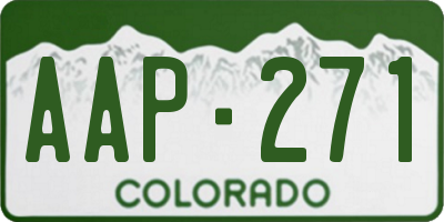 CO license plate AAP271