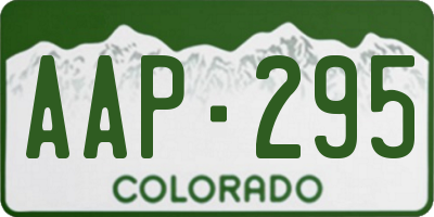 CO license plate AAP295