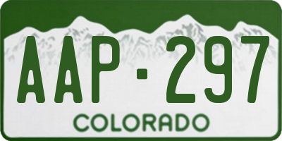 CO license plate AAP297