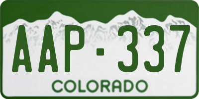 CO license plate AAP337