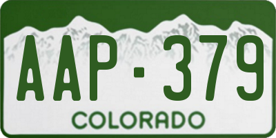 CO license plate AAP379