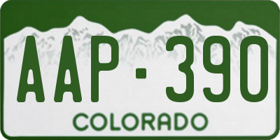 CO license plate AAP390