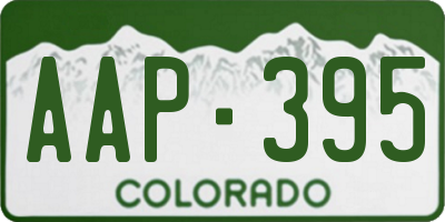 CO license plate AAP395