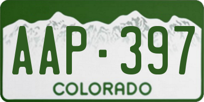 CO license plate AAP397