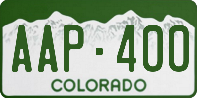 CO license plate AAP400