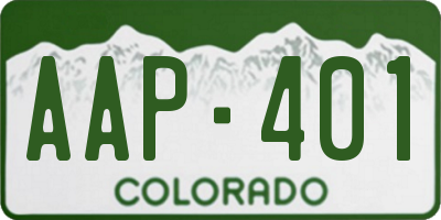 CO license plate AAP401