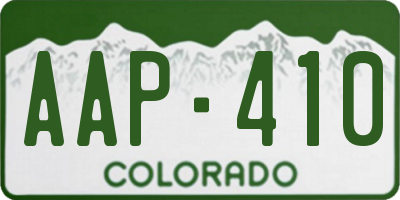 CO license plate AAP410