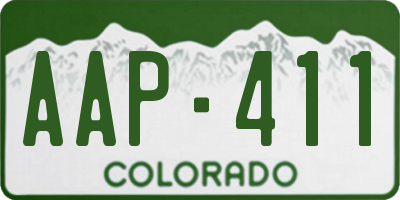 CO license plate AAP411