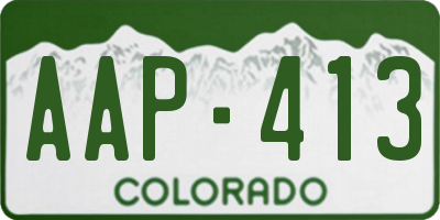 CO license plate AAP413