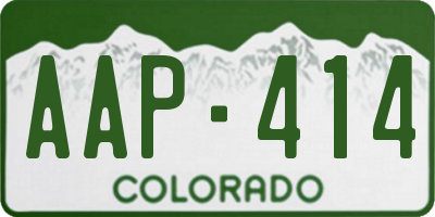 CO license plate AAP414