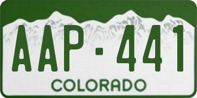 CO license plate AAP441