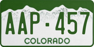 CO license plate AAP457