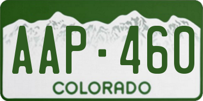 CO license plate AAP460