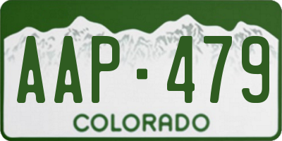 CO license plate AAP479