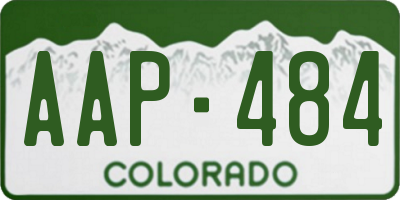 CO license plate AAP484