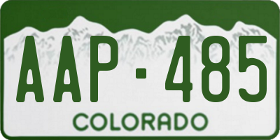CO license plate AAP485