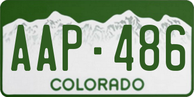 CO license plate AAP486