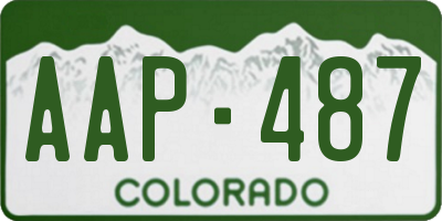 CO license plate AAP487
