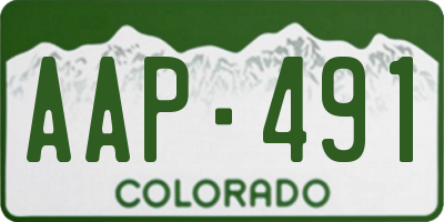 CO license plate AAP491