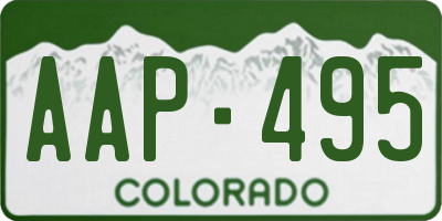 CO license plate AAP495