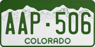 CO license plate AAP506