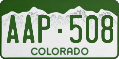 CO license plate AAP508
