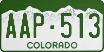 CO license plate AAP513