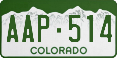 CO license plate AAP514