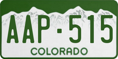 CO license plate AAP515