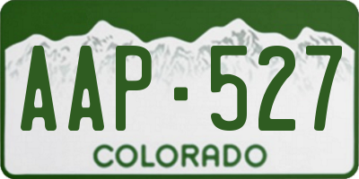 CO license plate AAP527