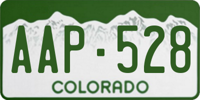 CO license plate AAP528