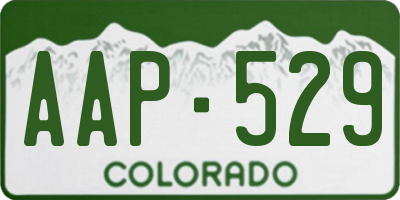 CO license plate AAP529