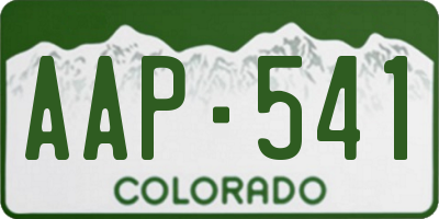 CO license plate AAP541