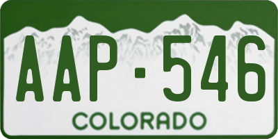 CO license plate AAP546